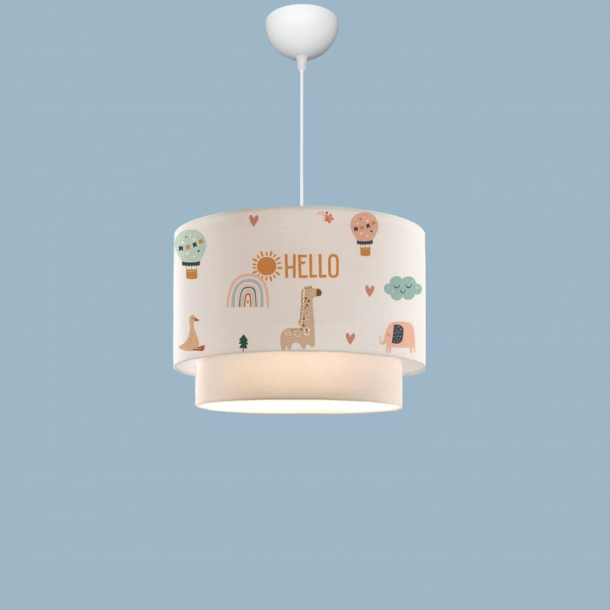 Kinderlamp CANDY 1xE27/40W/230V wit/multicolor