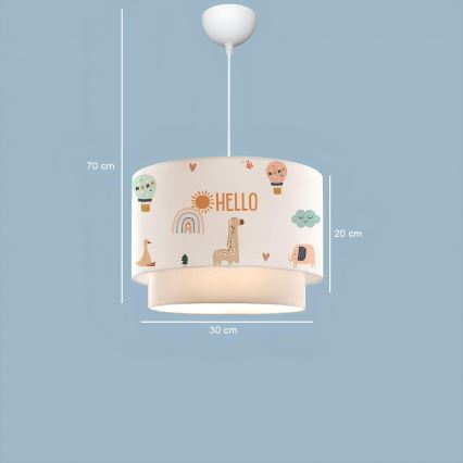 Kinderlamp CANDY 1xE27/40W/230V wit/multicolor