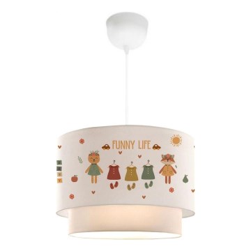 Kinderlamp CANDY 1xE27/40W/230V wit/multicolor