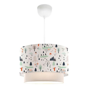 Kinderlamp CANDY 1xE27/40W/230V wit/multicolor