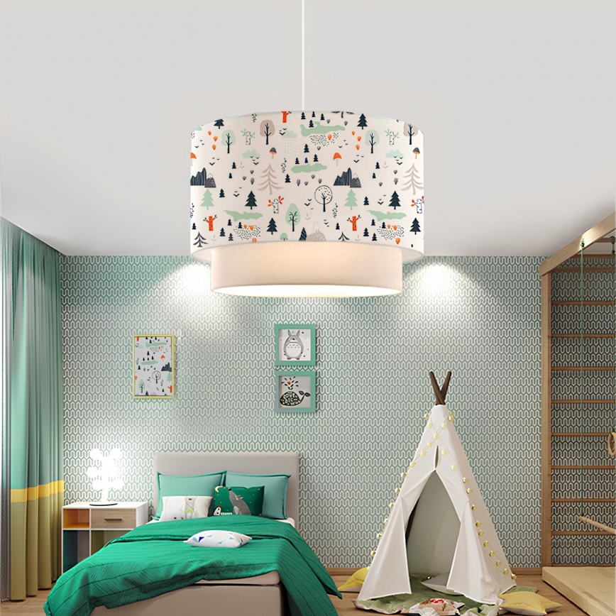 Kinderlamp CANDY 1xE27/40W/230V wit/multicolor