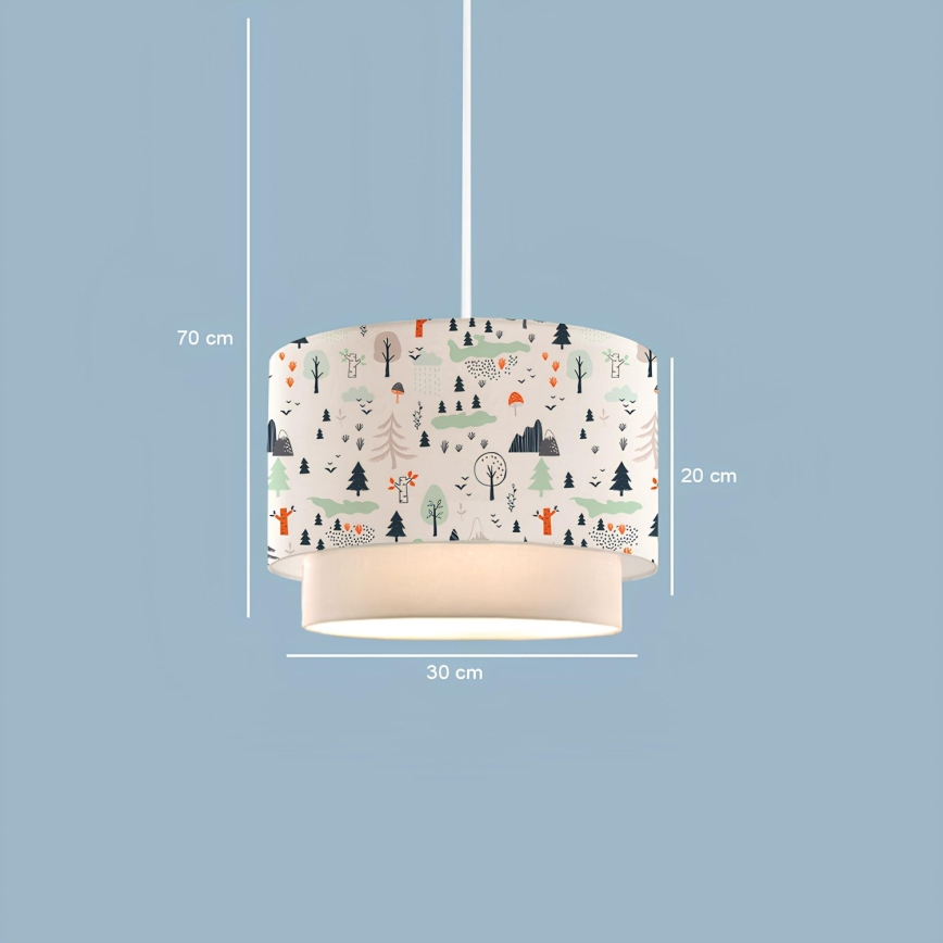 Kinderlamp CANDY 1xE27/40W/230V wit/multicolor