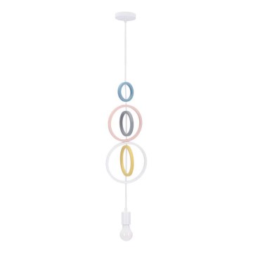 Kinderlamp HOOPS 1xE27/20W/230V met een diameter van 19 cm in kleur