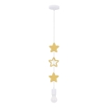Kinderlamp STARS 1xE27/20W/230V geel/wit
