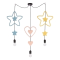 Kinderlamp TRIO 3xE27/20W/230V blauw/roze/geel