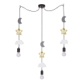 Kinderlamp TRIO 3xE27/20W/230V grijs/geel/wit