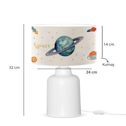 Kinderlampje CANDY 1xE27/40W/230V wit/veelkleurig