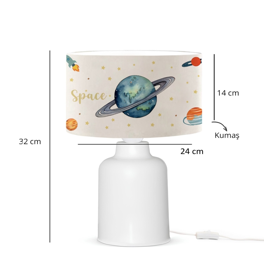 Kinderlampje CANDY 1xE27/40W/230V wit/veelkleurig