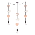 Kinderpendel TRIO 3xE27/20W/230V roze/wit