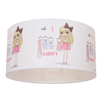 Kinderplafondlamp GIRLS VIBES 1xE27/60W/230V Ø 40 cm Ik hou van mode
