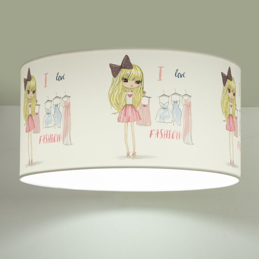 Kinderplafondlamp GIRLS VIBES 1xE27/60W/230V Ø 40 cm Ik hou van mode