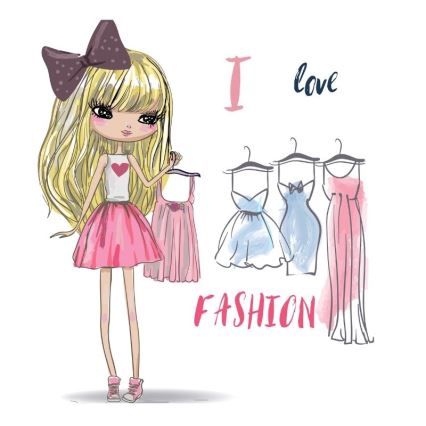 Kinderplafondlamp GIRLS VIBES 1xE27/60W/230V Ø 40 cm Ik hou van mode