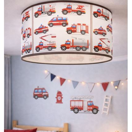 Kinderplafondlamp KIDS ROOM 1xE27/60W/230V Ø 40 cm brandweer