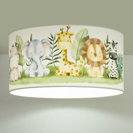 Kinderplafondlamp KIDS ROOM 1xE27/60W/230V Ø 40 cm jungle