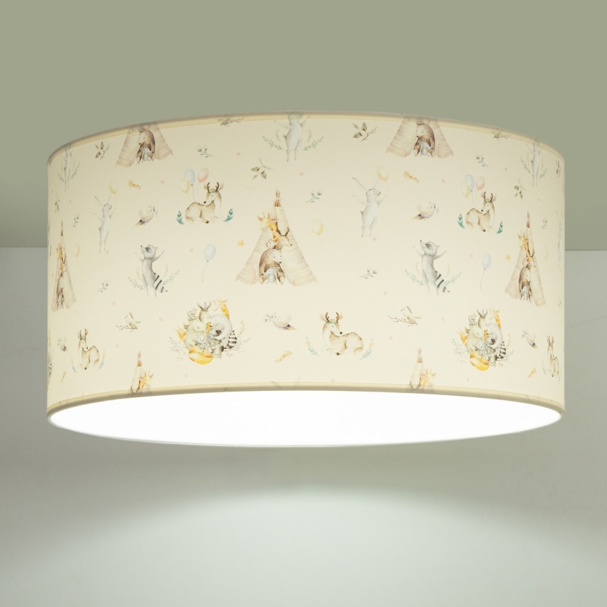 Kinderplafondlamp KIDS ROOM 1xE27/60W/230V Ø 40 cm met dierenmotief