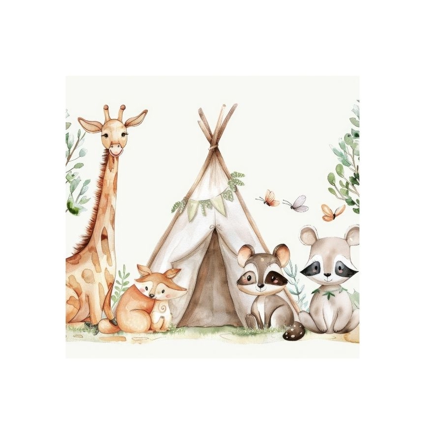 Kinderplafondlamp KIDS ROOM 1xE27/60W/230V Ø 40 cm met dierenmotief