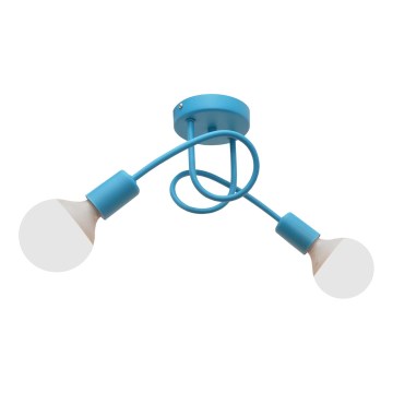 Kinderplafondlamp OXFORD 2xE27/15W/230V blauw