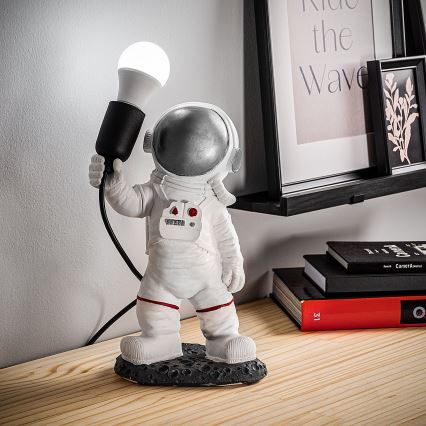 Kinderspot ASTRONAUT 1xE27/40W/230V zilver/wit