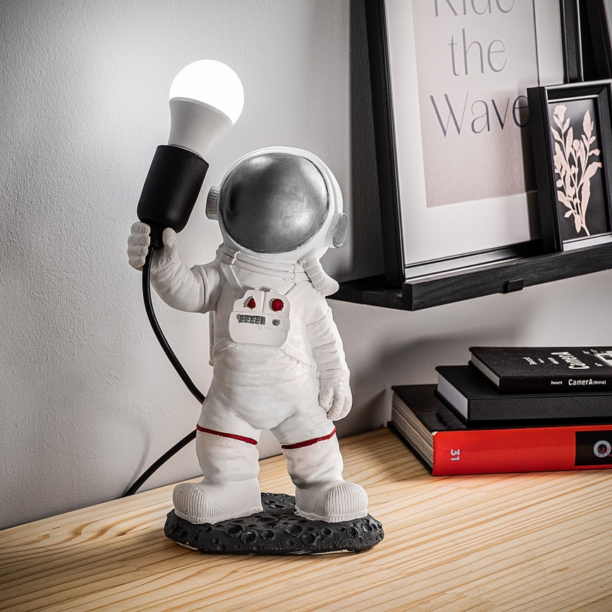 Kinderspot ASTRONAUT 1xE27/40W/230V zilver/wit