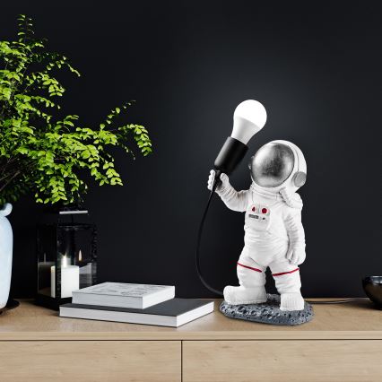 Kinderspot ASTRONAUT 1xE27/40W/230V zilver/wit
