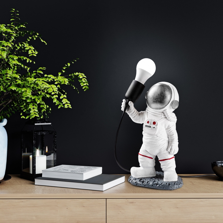 Kinderspot ASTRONAUT 1xE27/40W/230V zilver/wit