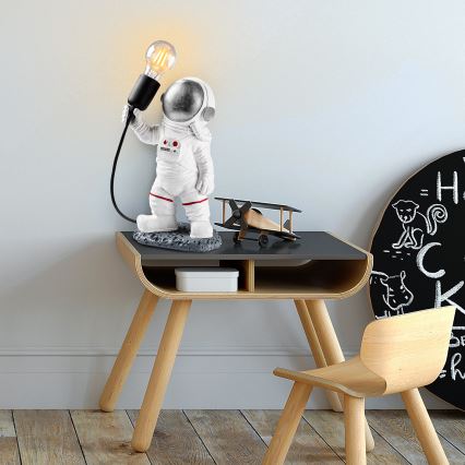 Kinderspot ASTRONAUT 1xE27/40W/230V zilver/wit