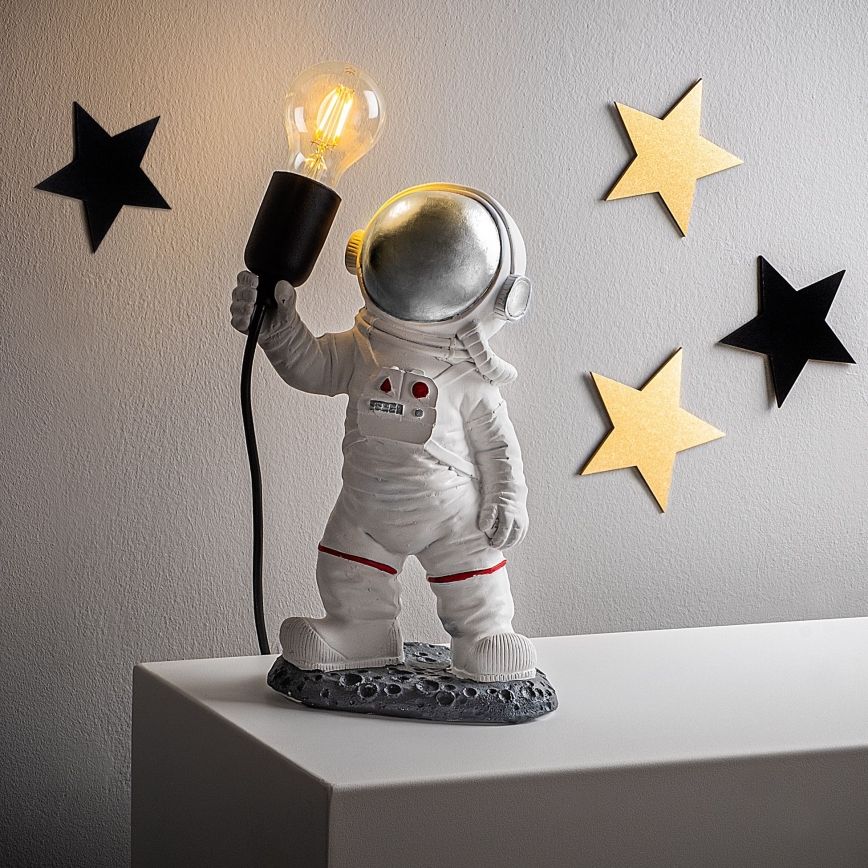 Kinderspot ASTRONAUT 1xE27/40W/230V zilver/wit