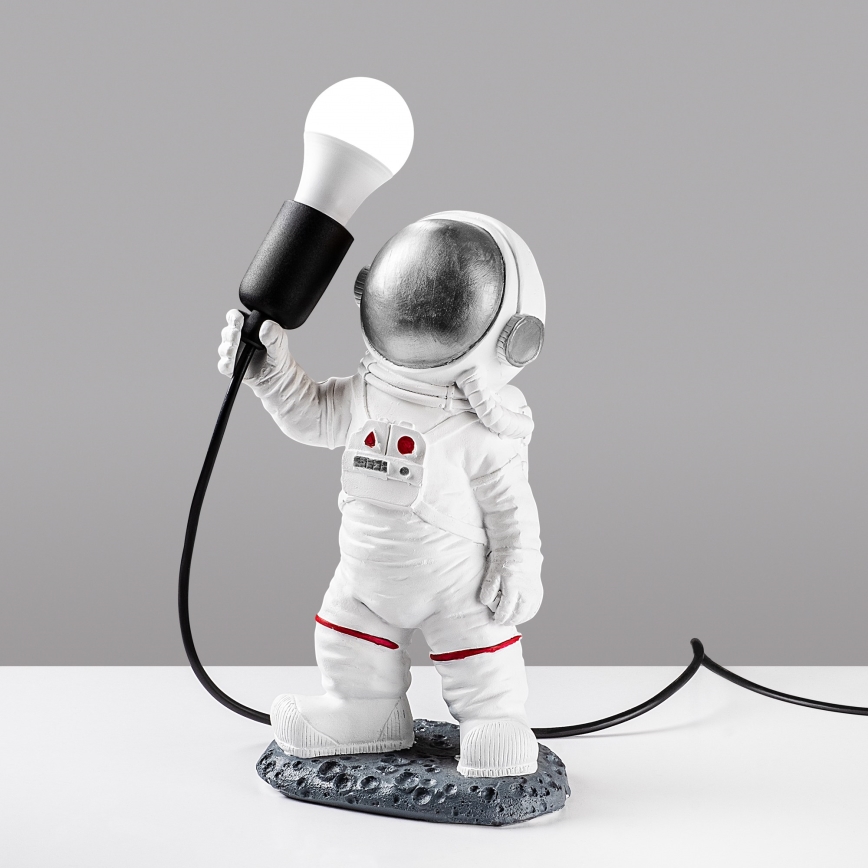 Kinderspot ASTRONAUT 1xE27/40W/230V zilver/wit
