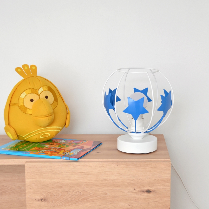 Kindertafel lamp STARS 1xE27/15W/230V blauw/wit