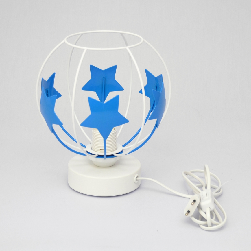 Kindertafel lamp STARS 1xE27/15W/230V blauw/wit