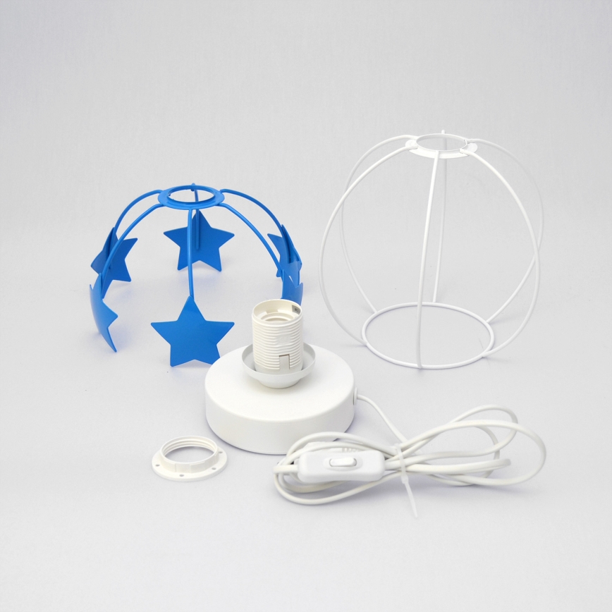 Kindertafel lamp STARS 1xE27/15W/230V blauw/wit