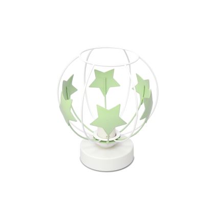 Kindertafel lamp STARS 1xE27/15W/230V groen/wit