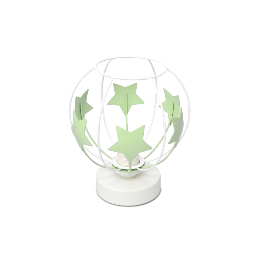Kindertafel lamp STARS 1xE27/15W/230V groen/wit
