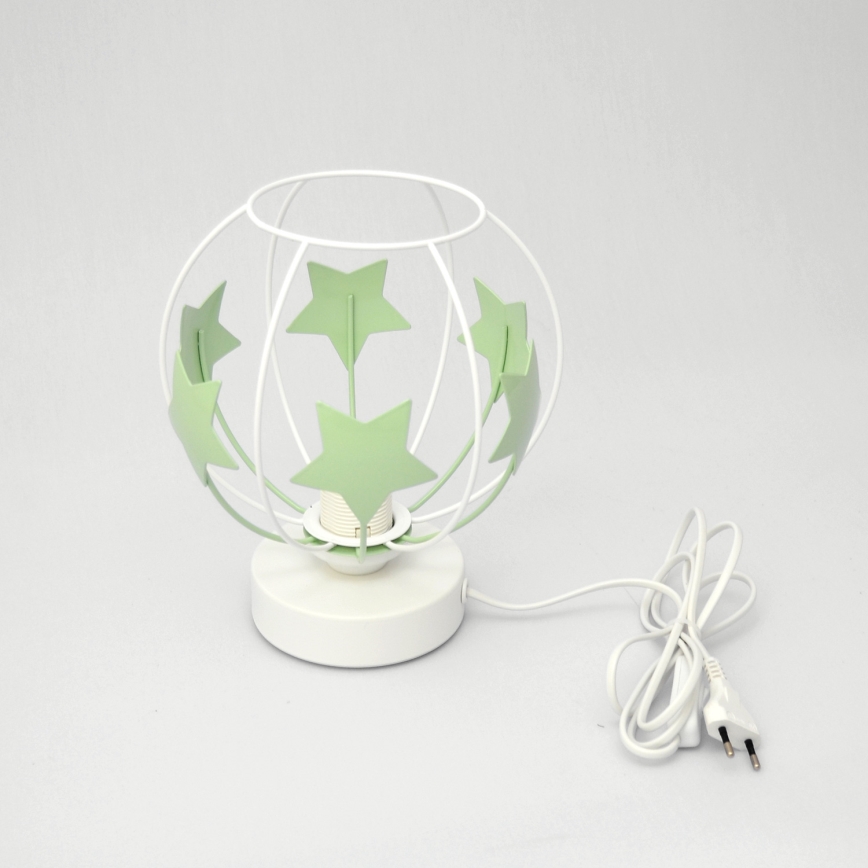 Kindertafel lamp STARS 1xE27/15W/230V groen/wit