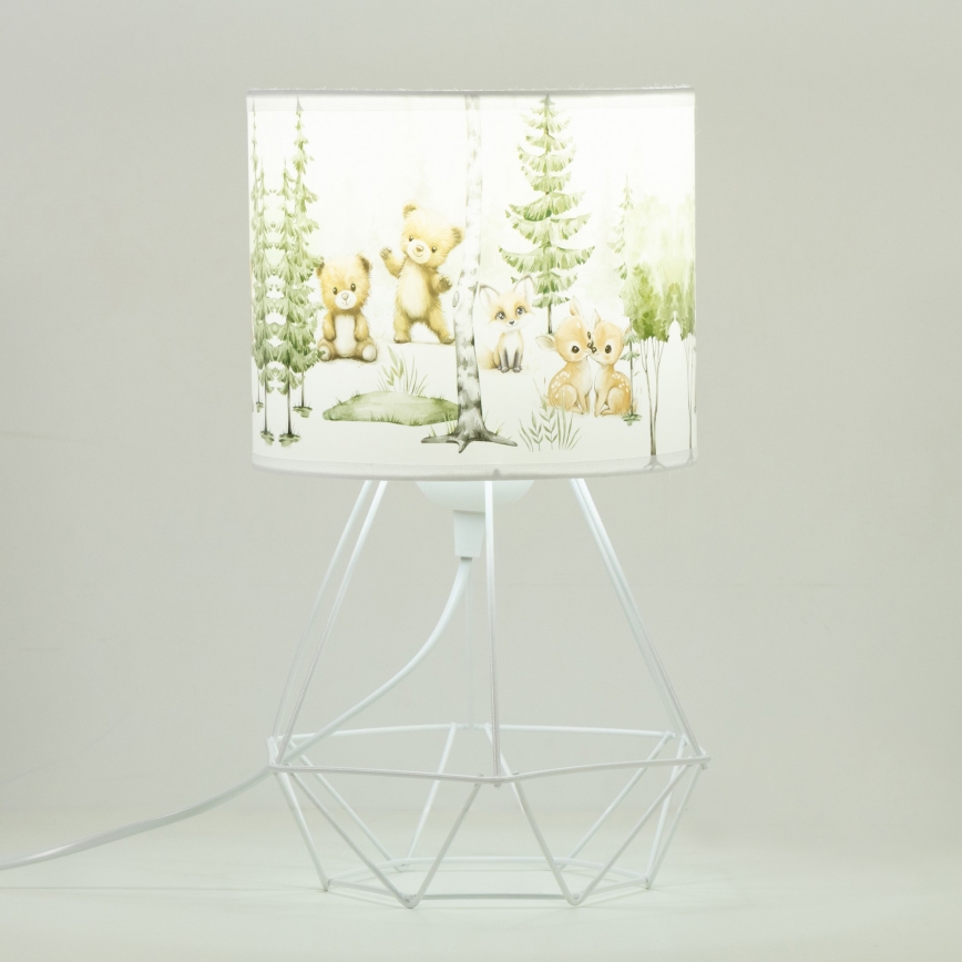 Kindertafellamp KIDS ROOM 1x E27/60W/230V Ø 18 cm, met dierenmotief