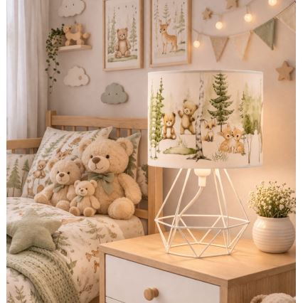 Kindertafellamp KIDS ROOM 1x E27/60W/230V Ø 18 cm, met dierenmotief