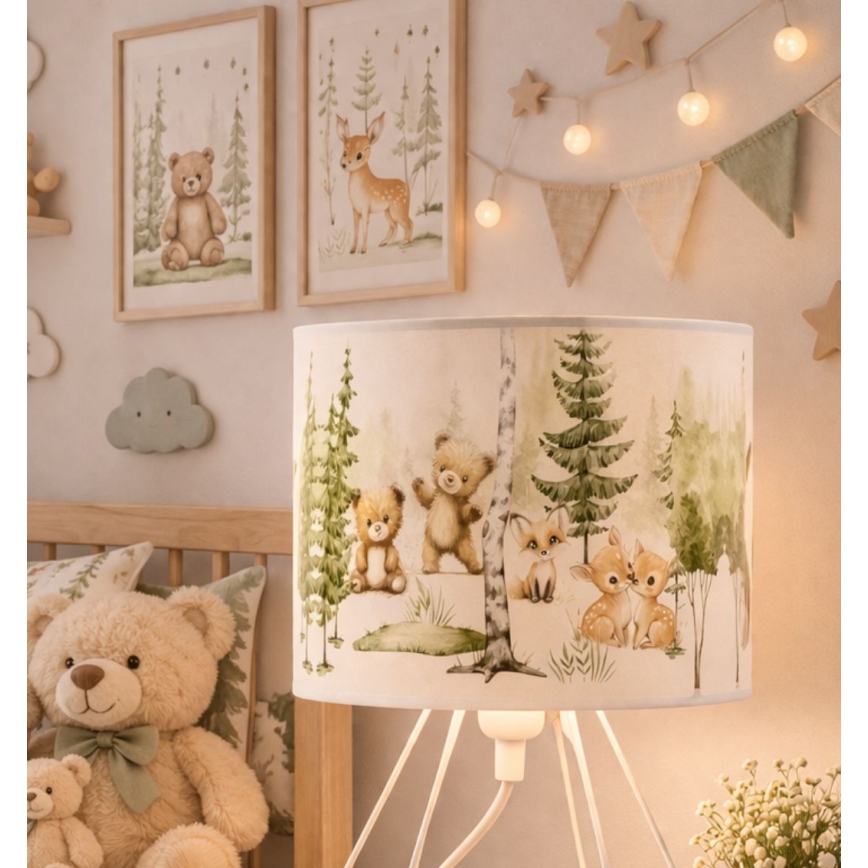 Kindertafellamp KIDS ROOM 1x E27/60W/230V Ø 18 cm, met dierenmotief