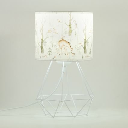 Kindertafellamp KIDS ROOM 1xE27/60W/230V Ø 18 cm met schattige diertjes