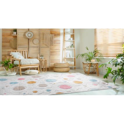 Kindervloerkleed PIAR 80x150 cm veelkleurig/stippen