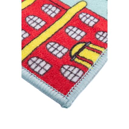 Kindervloerkleed STELLA STREETS 120x170 cm turkoois/stad