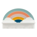 Kinderwandplank met hangers regenboog/kleurrijk
