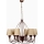 Klassiek hanglamp 6xE14/40W/230V brons/beige