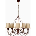 Klassieke hanglamp 5xE14/40W/230V brons/beige