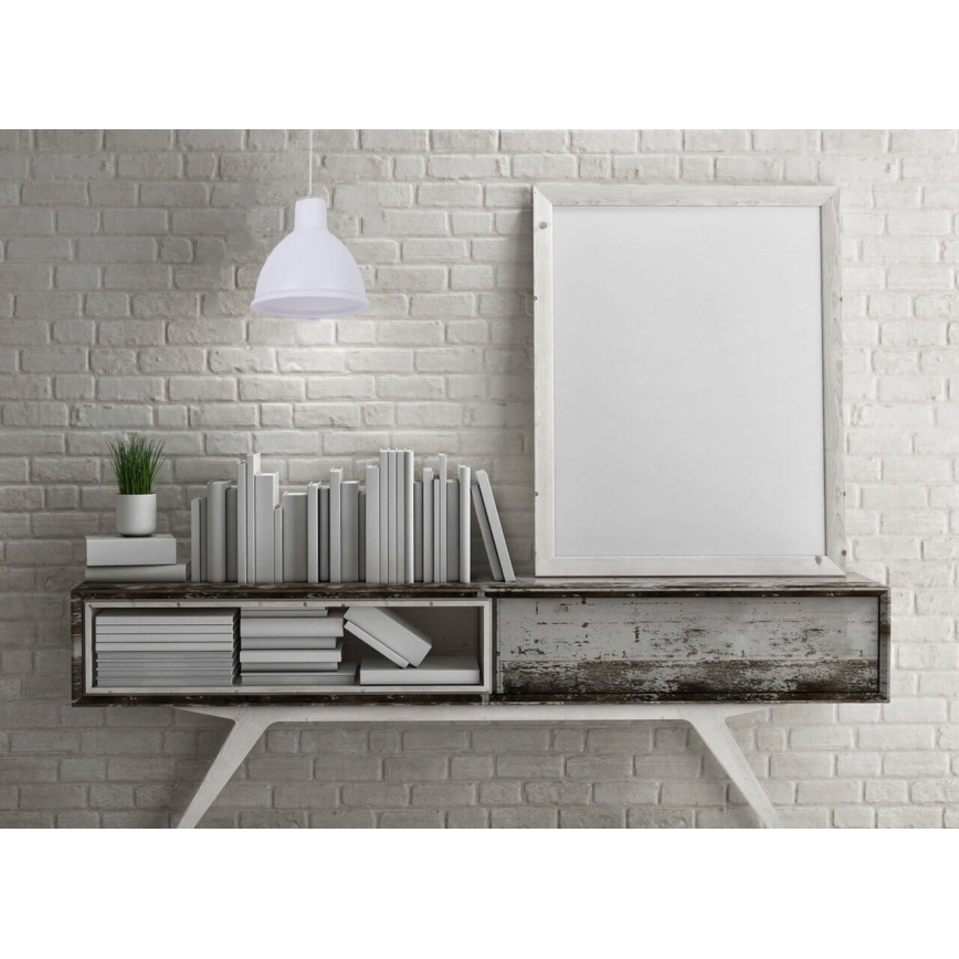 Hanglamp aan een koord CREATE 1xE27/11W/230V wit