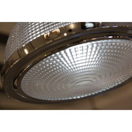 Hanglamp aan een paal THOR 1xE27/11W/230V glanzend chroom