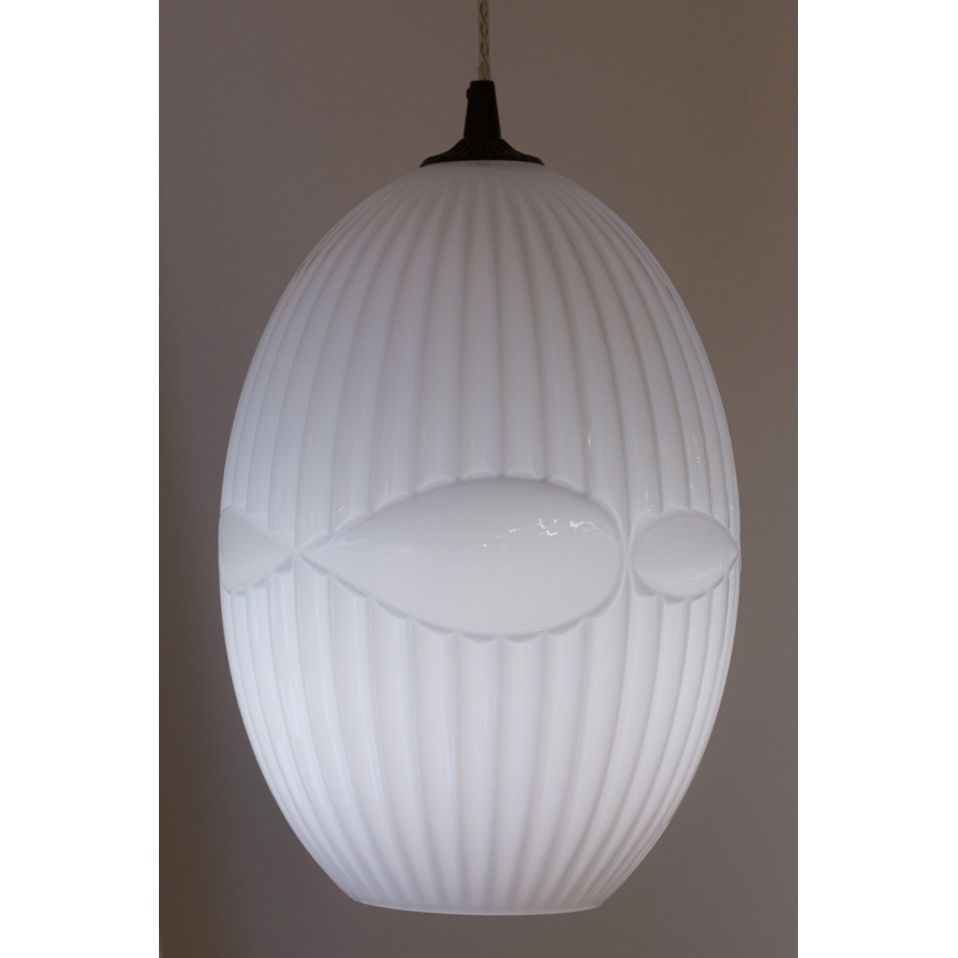 Hanglamp aan een koord ELLIPTIC 1xE27/11W/230V wit