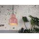 Hanglamp aan een koord RESIN 1xE27/11W/230V roze/zwart