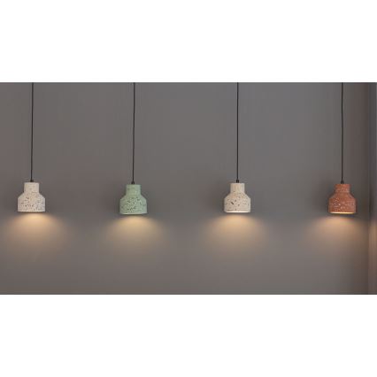 Hanglamp aan kabel RESIN 1xE27/11W/230V roze/zwart
