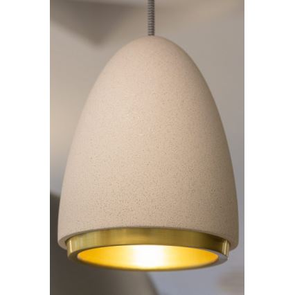 Hanglamp aan een koord CONCRETE 1xGU10/5W/230V grijs/gouden