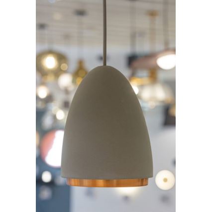 Hanglamp aan een koord CONCRETE 1xGU10/5W/230V grijs/koper